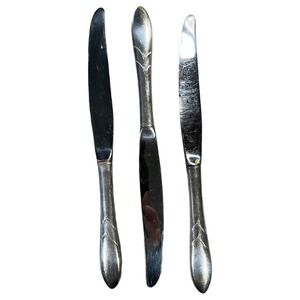 Oneida Community LADY HAMILTON 3 Dinner Knives Silverplate 1932 Silverware 9 3/8